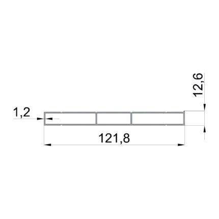 Konmetsan Alüminyum üretimi katlanır sürme alüminyum profil, Dağ Group Alüminyum güvencesiyle sunulmaktadır. 121.8x12.6 ölçüsü ve 1.2mm kalınlığı ile ince ve uzun katlanır sürme sistemlerinde hassas ve akıcı kullanım sağlar.
