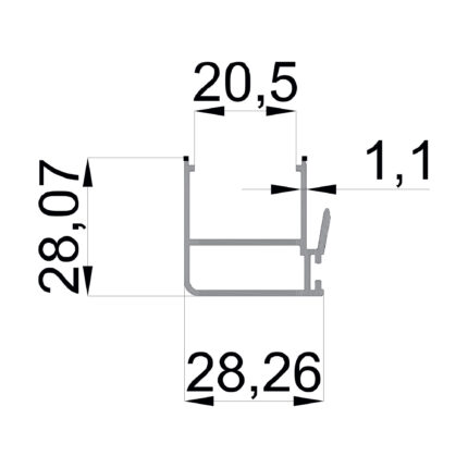 Konmetsan Alüminyum üretimi katlanır sürme alüminyum profil, Dağ Group Alüminyum güvencesiyle sunulmaktadır. 28.26x28.07 ölçüsü ve 1.1mm kalınlığı ile kompakt katlanır sürme sistemlerinde hassas ve stabil kullanım sağlar.