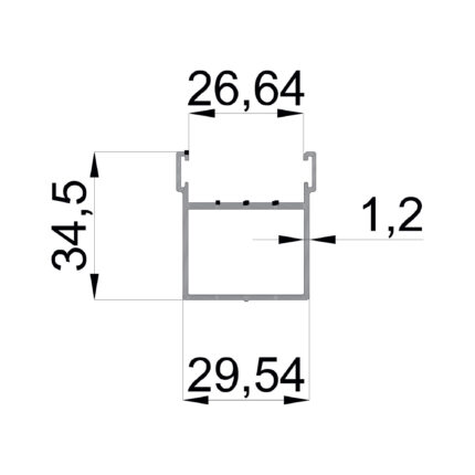 Konmetsan Alüminyum üretimi katlanır sürme alüminyum profil, Dağ Group Alüminyum güvencesiyle sunulmaktadır. 29.54x34.5 ölçüsü ve 1.2mm kalınlığı ile kompakt katlanır sürme sistemlerinde dengeli ve stabil kullanım sağlar.