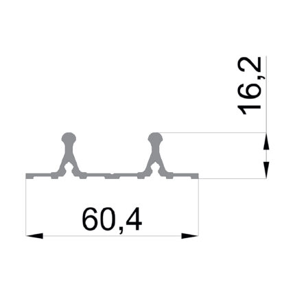 Konmetsan Alüminyum üretimi katlanır sürme alüminyum profil, Dağ Group Alüminyum güvencesiyle sunulmaktadır. 60.4x16.2 ölçüsü ile ince ve uzun kesitli katlanır sürme sistemlerinde tamamlayıcı kullanım sağlar.