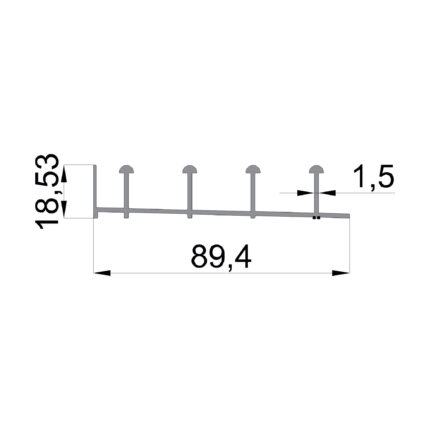 Konmetsan Alüminyum üretimi katlanır sürme alüminyum profil, Dağ Group Alüminyum güvencesiyle sunulmaktadır. 89.4x18.53 ölçüsü ve 1.5mm kalınlığı ile ince ve dayanıklı katlanır sürme sistemlerinde stabil ve akıcı kullanım sağlar.