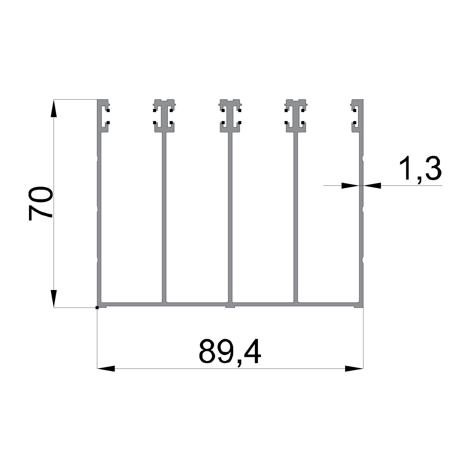dgk-24-89.4x70-1.3mm-katlanir-surme-aluminyum-profil-konmetsan-dag-group-aluminyum Konmetsan Alüminyum üretimi katlanır sürme alüminyum profil, Dağ Group Alüminyum güvencesiyle sunulmaktadır. 89.4x70 ölçüsü ve 1.3mm kalınlığı ile dengeli ve güçlü katlanır sürme sistemlerinde stabil kullanım sağlar.