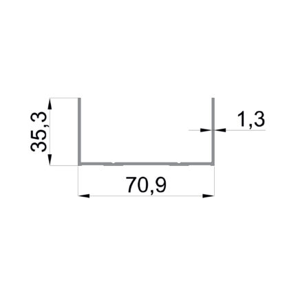 Konmetsan Alüminyum üretimi katlanır sürme alüminyum profil, Dağ Group Alüminyum güvencesiyle sunulmaktadır. 70.9x35.3 ölçüsü ve 1.3mm kalınlığı ile dengeli katlanır sürme sistemlerinde stabil ve akıcı kullanım sağlar.