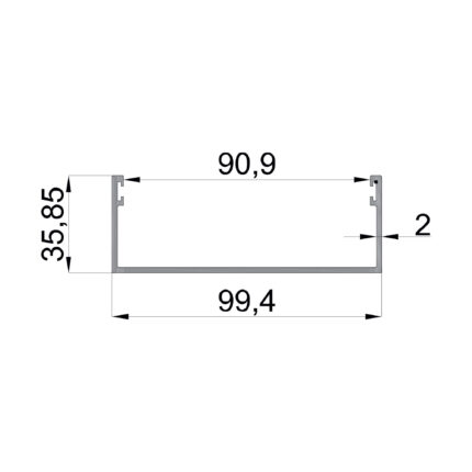 Konmetsan Alüminyum üretimi katlanır sürme alüminyum profil, Dağ Group Alüminyum güvencesiyle sunulmaktadır. 99.4x35.85 ölçüsü ve 2mm kalınlığı ile yüksek dayanımlı katlanır sürme sistemlerinde güçlü ve stabil kullanım sağlar.