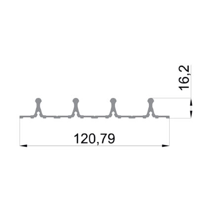 Konmetsan Alüminyum üretimi katlanır sürme alüminyum profil, Dağ Group Alüminyum güvencesiyle sunulmaktadır. 120.79x16.2 ölçüsü ile ince ve uzun kesitli katlanır sürme sistemlerinde tamamlayıcı kullanım sağlar.