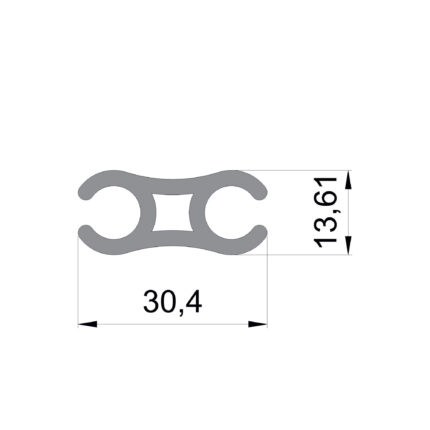 Konmetsan Alüminyum üretimi pergola alüminyum profil, Dağ Group Alüminyum güvencesiyle sunulmaktadır. 30.4x16.31 ölçüsü ile ince ve kompakt pergola sistemlerinde tamamlayıcı kullanım sağlar.