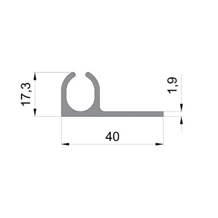 Konmetsan Alüminyum üretimi pergola alüminyum profil, Dağ Group Alüminyum güvencesiyle sunulmaktadır. 40x17.3 ölçüsü ve 1.9mm kalınlığı ile ince kesitli ancak yüksek dayanımlı pergola sistemlerinde güçlü destek sağlar.