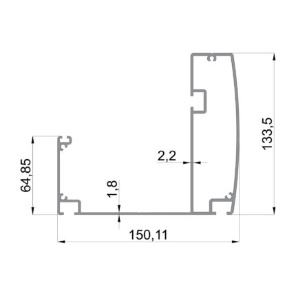 Konmetsan Alüminyum üretimi pergola alüminyum profil, Dağ Group Alüminyum güvencesiyle sunulmaktadır. 150.11x135.5 ölçüsü ile geniş kesitli pergola sistemlerinde yüksek dayanım ve taşıyıcı performans sağlar.
