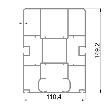 Konmetsan Alüminyum üretimi pergola alüminyum profil, Dağ Group Alüminyum güvencesiyle sunulmaktadır. 110.4x149.2 ölçüsü ile geniş ve uzun kesitli pergola sistemlerinde yüksek taşıyıcı performans sağlar.