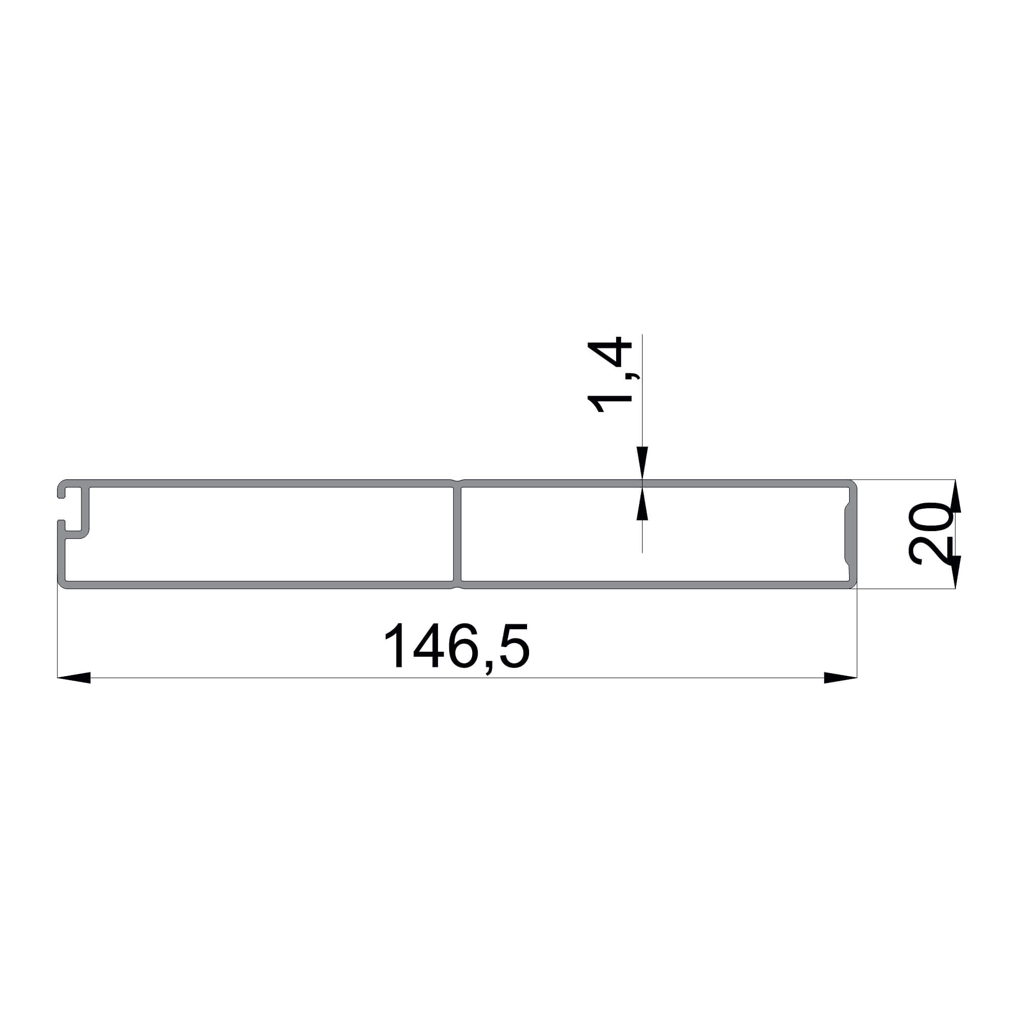 dgp-12-146.5x20-1.4mm-pergola-aluminyum-profil-konmetsan-dag-group-aluminyum Konmetsan Alüminyum üretimi pergola alüminyum profil, Dağ Group Alüminyum güvencesiyle sunulmaktadır. 146.5x20 ölçüsü ve 1.4mm kalınlığı ile uzun ve dar kesitli pergola sistemlerinde destekleyici kullanım sağlar.
