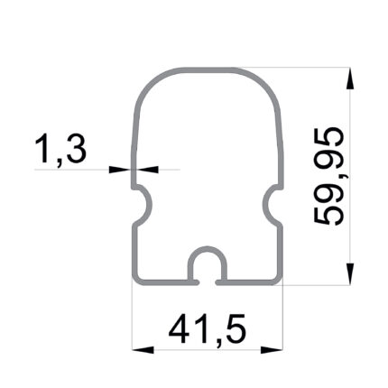 Konmetsan Alüminyum üretimi pergola alüminyum profil, Dağ Group Alüminyum güvencesiyle sunulmaktadır. 41.5x59.95 ölçüsü ve 1.3mm kalınlığı ile kompakt ve dengeli pergola sistemlerinde destekleyici kullanım sağlar.