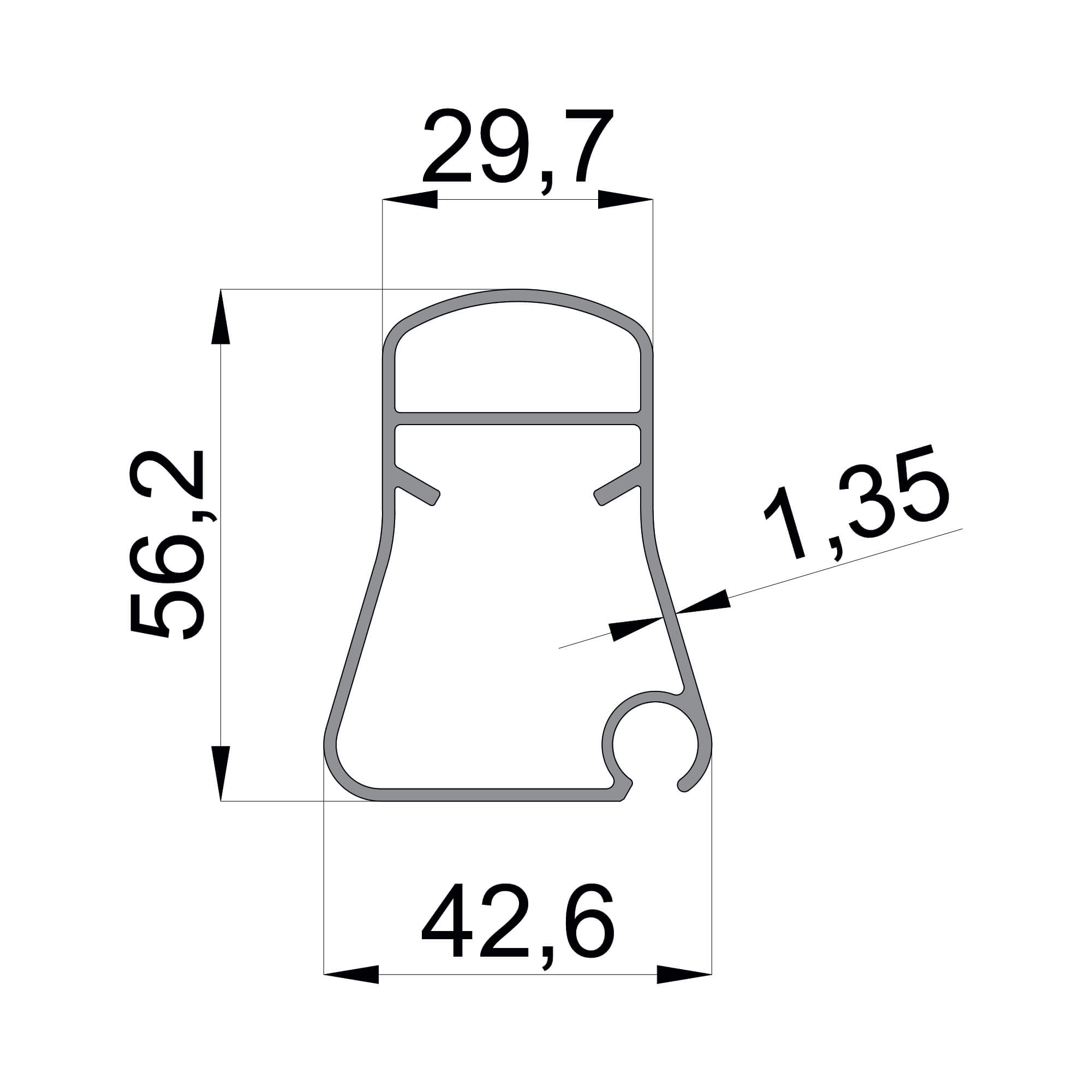 dgp-18-42.6x56.2-1.35mm-pergola-aluminyum-profil-konmetsan-dag-group-aluminyum Konmetsan Alüminyum üretimi pergola alüminyum profil, Dağ Group Alüminyum güvencesiyle sunulmaktadır. 42.6x56.2 ölçüsü ve 1.35mm kalınlığı ile kompakt ve dengeli pergola sistemlerinde destekleyici kullanım sağlar.