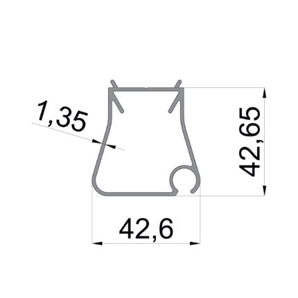 Konmetsan Alüminyum üretimi pergola alüminyum profil, Dağ Group Alüminyum güvencesiyle sunulmaktadır. 42.6x42.65 ölçüsü ve 1.35mm kalınlığı ile dengeli kare kesitli pergola sistemlerinde stabil kullanım sağlar.