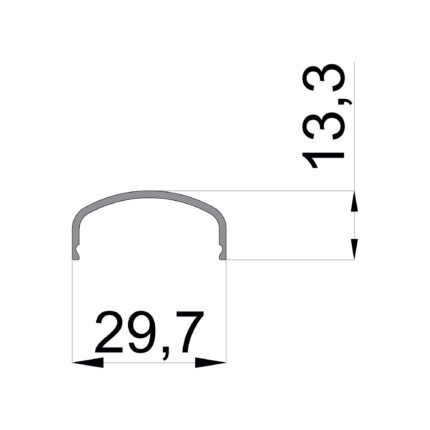 Konmetsan Alüminyum üretimi pergola alüminyum profil, Dağ Group Alüminyum güvencesiyle sunulmaktadır. 29.7x13.3 ölçüsü ile ince ve kompakt pergola sistemlerinde tamamlayıcı kullanım sağlar.