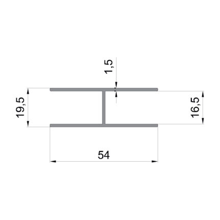 Konmetsan Alüminyum üretimi kış bahçesi alüminyum profil, Dağ Group Alüminyum güvencesiyle sunulmaktadır. 54x19.5 ölçüsü ve 1.5mm kalınlığı ile ince ve dayanıklı kış bahçesi sistemlerinde stabil kullanım sağlar.