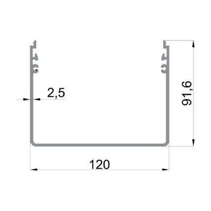 Konmetsan Alüminyum üretimi kış bahçesi alüminyum profil, Dağ Group Alüminyum güvencesiyle sunulmaktadır. 120x91.6 ölçüsü ve 2.5mm kalınlığı ile kış bahçesi sistemlerinde yüksek dayanım ve güçlü taşıyıcı performans sağlar.