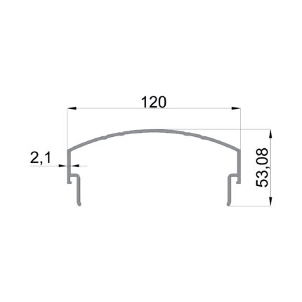 Konmetsan Alüminyum üretimi kış bahçesi alüminyum profil, Dağ Group Alüminyum güvencesiyle sunulmaktadır. 120x53.08 ölçüsü ve 2.1mm kalınlığı ile kış bahçesi sistemlerinde dengeli ve yüksek dayanımlı taşıyıcı performans sağlar.