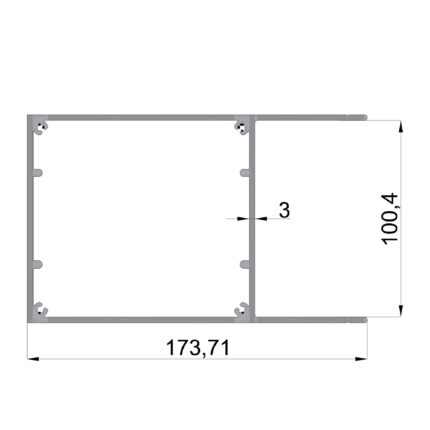 Konmetsan Alüminyum üretimi kış bahçesi alüminyum profil, Dağ Group Alüminyum güvencesiyle sunulmaktadır. 173.71x100.4 ölçüsü ve 3mm kalınlığı ile kış bahçesi sistemlerinde maksimum dayanım ve taşıyıcı performans sağlar.