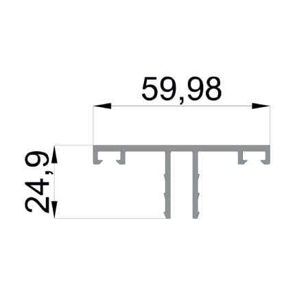 Konmetsan Alüminyum üretimi kış bahçesi alüminyum profil, Dağ Group Alüminyum güvencesiyle sunulmaktadır. 59.98x24.9 ölçüsü ile kış bahçesi sistemlerinde kompakt ve dengeli kullanım sağlar.