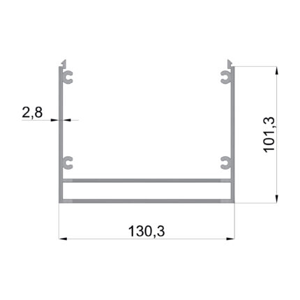 Konmetsan Alüminyum üretimi kış bahçesi alüminyum profil, Dağ Group Alüminyum güvencesiyle sunulmaktadır. 130.3x101.3 ölçüsü ve 2.8mm kalınlığı ile kış bahçesi sistemlerinde yüksek dayanım ve güçlü taşıyıcı performans sağlar.