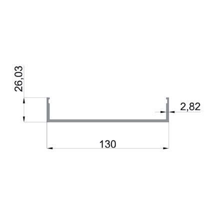 Konmetsan Alüminyum üretimi kış bahçesi alüminyum profil, Dağ Group Alüminyum güvencesiyle sunulmaktadır. 130x26.03 ölçüsü ve 2.82mm kalınlığı ile kış bahçesi sistemlerinde ince uzun formda yüksek dayanım ve stabil kullanım sağlar.