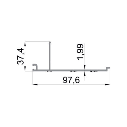 Konmetsan Alüminyum üretimi kış bahçesi alüminyum profil, Dağ Group Alüminyum güvencesiyle sunulmaktadır. 97.6x37.4 ölçüsü ve 1.99mm kalınlığı ile kış bahçesi sistemlerinde dengeli ve dayanıklı taşıyıcı performans sağlar.