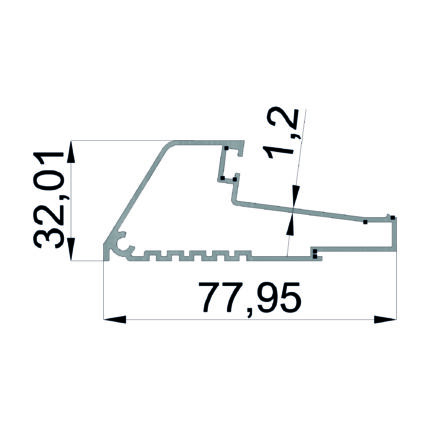 Konmetsan Alüminyum üretimi kış bahçesi alüminyum profil, Dağ Group Alüminyum güvencesiyle sunulmaktadır. 77.95x32.01 ölçüsü ve 1.2mm kalınlığı ile kış bahçesi sistemlerinde dengeli ve kompakt kullanım sağlar.