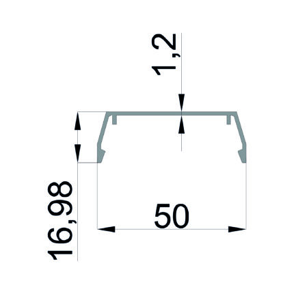 Konmetsan Alüminyum üretimi kış bahçesi alüminyum profil, Dağ Group Alüminyum güvencesiyle sunulmaktadır. 50x16.98 ölçüsü ve 1.2mm kalınlığı ile kış bahçesi sistemlerinde kompakt ve dengeli kullanım sağlar.