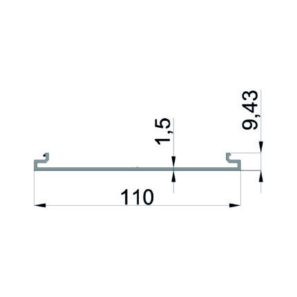 Konmetsan Alüminyum üretimi kış bahçesi alüminyum profil, Dağ Group Alüminyum güvencesiyle sunulmaktadır. 110x9.43 ölçüsü ve 1.5mm kalınlığı ile kış bahçesi sistemlerinde ince ve uzun yapıda dayanıklı kullanım sağlar.