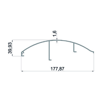 Konmetsan Alüminyum üretimi kış bahçesi alüminyum profil, Dağ Group Alüminyum güvencesiyle sunulmaktadır. 177.87x39.93 ölçüsü ve 1.6mm kalınlığı ile kış bahçesi sistemlerinde uzun ve dengeli taşıyıcı performans sağlar.