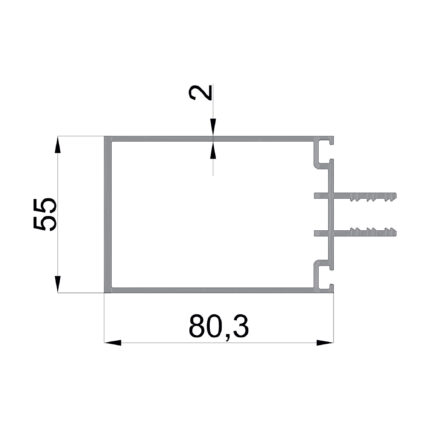 Konmetsan Alüminyum üretimi kış bahçesi alüminyum profil, Dağ Group Alüminyum güvencesiyle sunulmaktadır. 80.3x55 ölçüsü ve 2mm kalınlığı ile kış bahçesi sistemlerinde dengeli ve yüksek dayanımlı taşıyıcı performans sağlar.