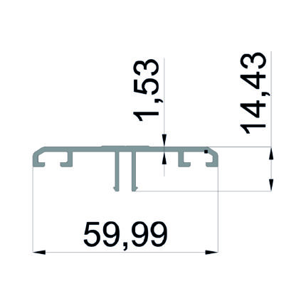Konmetsan Alüminyum üretimi kış bahçesi alüminyum profil, Dağ Group Alüminyum güvencesiyle sunulmaktadır. 59.99x14.43 ölçüsü ve 1.53mm kalınlığı ile kış bahçesi sistemlerinde ince ve dengeli kullanım sağlar.