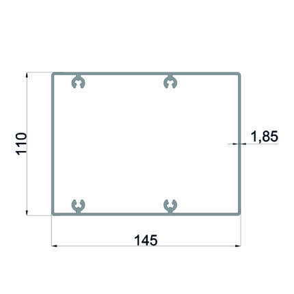 Konmetsan Alüminyum üretimi kış bahçesi alüminyum profil, Dağ Group Alüminyum güvencesiyle sunulmaktadır. 145x110 ölçüsü ve 1.85mm kalınlığı ile kış bahçesi sistemlerinde geniş ve dengeli taşıyıcı performans sağlar.