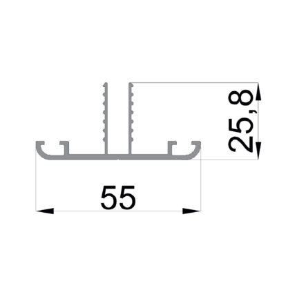 Konmetsan Alüminyum üretimi kış bahçesi alüminyum profil, Dağ Group Alüminyum güvencesiyle sunulmaktadır. 55x25.8 ölçüsü ile kış bahçesi sistemlerinde kompakt ve dengeli kullanım sağlar.
